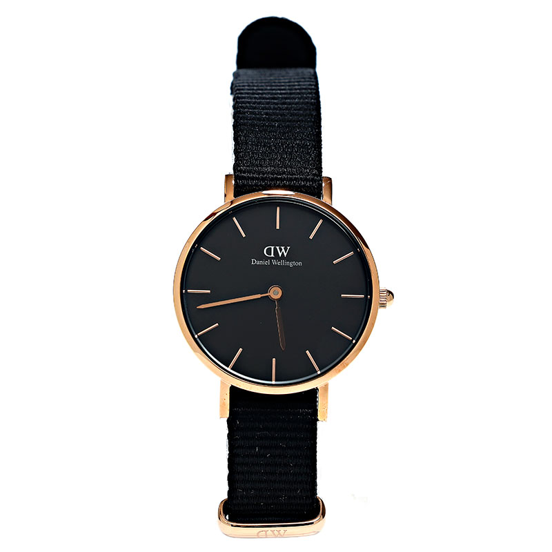 ダニエルウェリントン 腕時計 Petite Cornwall DW00100247 ブラック ローズゴールド レディース Daniel Wellington 並行輸入品