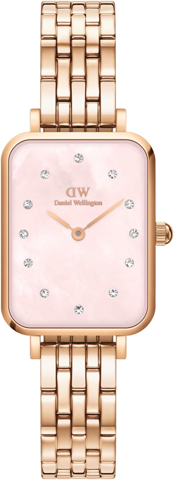 ダニエルウェリントン 腕時計 レディース Quadro Lumine 5-Link Melrose ピンク ローズゴールド DW00100621 Daniel Wellington