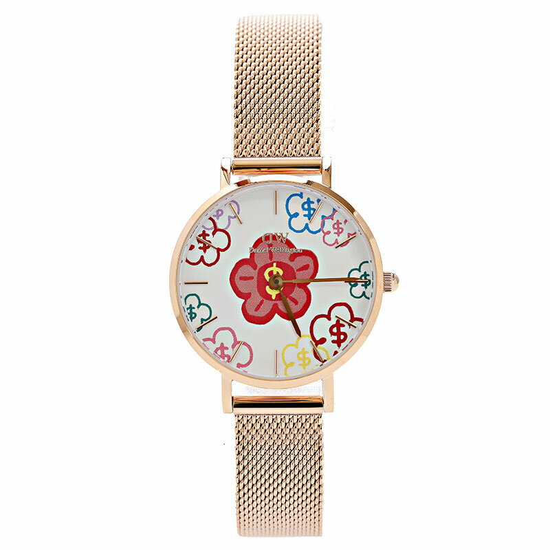 ダニエルウェリントン 腕時計 Petite Rich Flower DW00100722 ローズゴールド 花柄 レディース Daniel Wellington