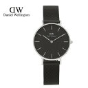 ダニエルウェリントン メンズ腕時計 Daniel Wellington 腕時計　DW00600202　ダニエルウェリントン メンズ レディースウォッチ 　 北欧　32mm　ブラックフェイス　　シルバーケース　ブラックベルト　アナログ　スポーティ ビジネス　ユニセックス　記念日　プレゼント　並行輸入品