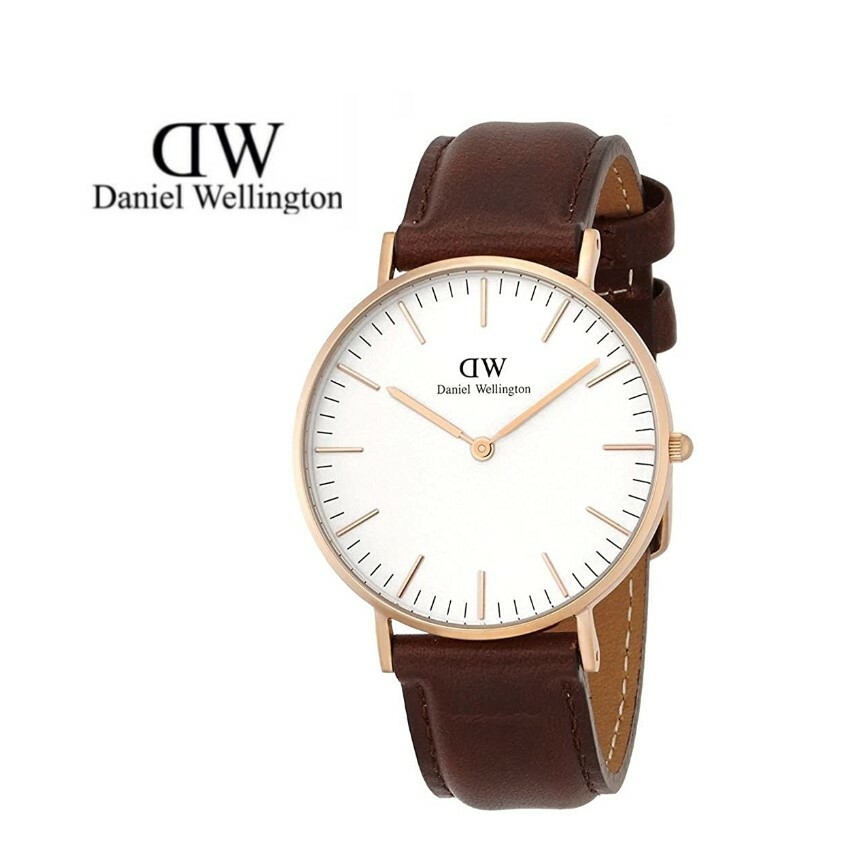 Daniel Wellington 腕時計　DW00100039　ダニエルウェリントン Classic Bristol メンズ レディース 並行輸入品　 北欧　36mm　ブラウンベルト　ローズゴールドケース　アナログ　スポーティ ビジネス　ユニセックス　記念日　プレゼント