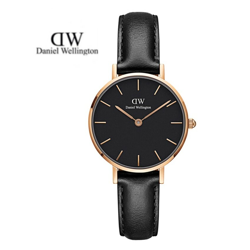 ダニエルウェリントン Daniel Wellington 腕時計　DW00100444　ダニエルウェリントン Petite Sheffield Black 24mm 　レディース ウォッチ ローズゴールド北欧　ブラックベルト　ローズゴールドケース　アナログ　ビジネス　ユニセックス　記念日　プレゼント　並行輸入品