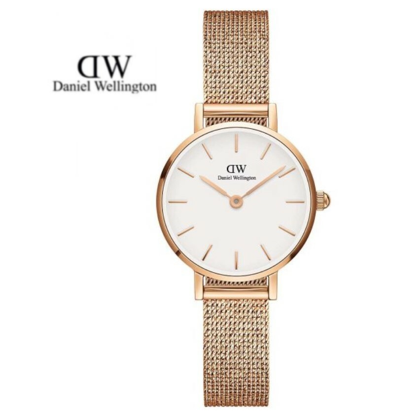 Daniel Wellington 腕時計 DW00100447　ダニエルウェリントン　24mm Petite Pressed Melrose/ペティット メルローズ 　レディース　 北欧　ホワイトフェイス　ローズゴールド　メッシュベルト　アナログ　スポーティ　ユニセックス　記念日　プレゼント 並行輸入品