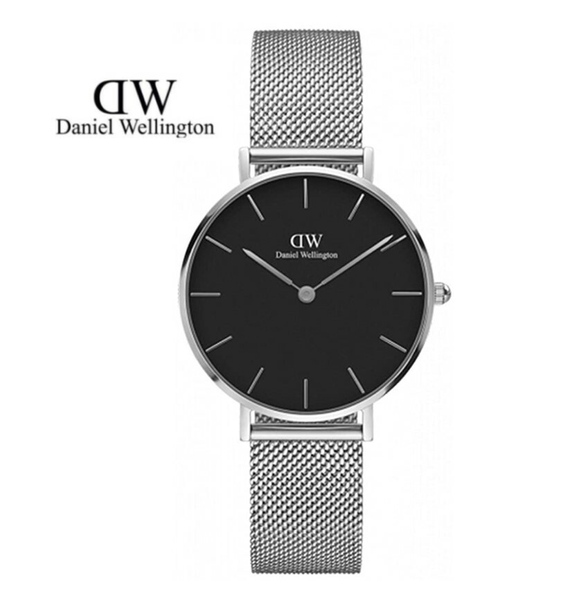 ダニエルウェリントン ビジネス腕時計 メンズ Daniel Wellington 腕時計　DW00100162　ダニエルウェリントン クラシックペティート スターリング 32mメンズ レディースウォッチ 北欧　ブラックフェイス　シルバーケース　ブラックベルト　アナログ　スポーティ ビジネス　ユニセックス　記念日　プレゼント　並行輸入品