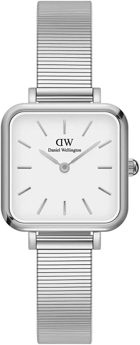 楽天ラプラージュ　楽天市場店Daniel Wellington 腕時計　DW00100521　ダニエルウェリントン QUADRO STUDIO　22mm×22mm　ホワイトフェイス　レディース ウォッチ シルバー スクエア　北欧　シルバーメッシュベルト　シルバーケース　アナログ　ビジネス　記念日　プレゼント　並行輸入品