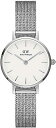 Daniel Wellington 腕時計 DW00100442 ダニエルウェリントン 24mm PETITE PRESSED STERLING レディース 北欧 ホワイトフェイス シルバー メッシュベルト アナログ スポーティ ユニセックス 記念日 プレゼント 並行輸入品