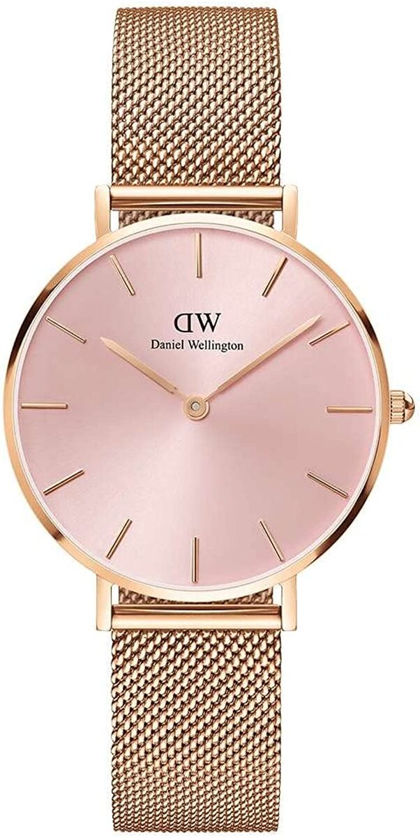 ダニエルウェリントン Daniel Wellington 腕時計 DW00100367　ダニエルウェリントン　PETITE MELROSE　 レディース　 北欧　32mm　ピンク フェイス　ローズゴールドケース　メッシュベルト　アナログ　スポーティ　ユニセックス　記念日　プレゼント 並行輸入品