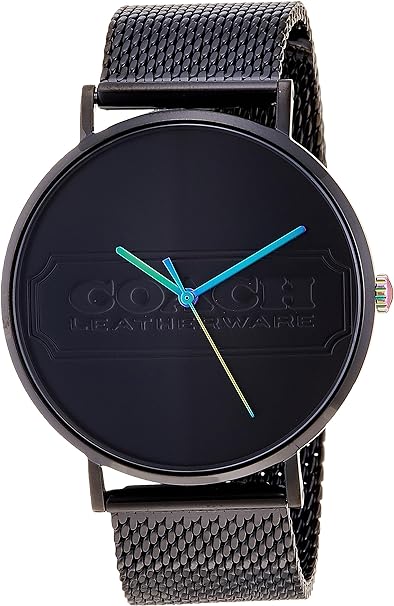 COACH 腕時計 14602591　コーチ　チャールズ 41mm クォーツ ブラック　ステンレスメッシュベルト メンズ　レディース　日常生活防水 アナログ 時計 ウォッチ 新生活　並行輸入品　プレゼント　クオーツ オフィス ビジネス　記念日