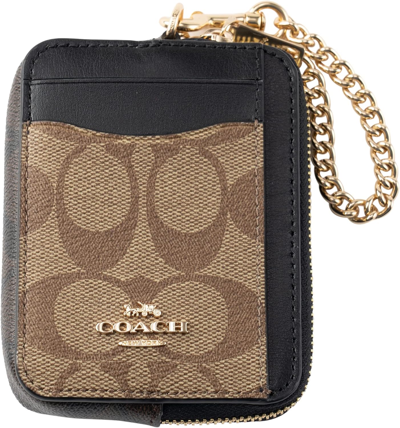 コーチ（COACH) コーチ カードケース レディース IMNOX ZIP CARD CASE カーキブラウンマルチ C1885-IMNOX COACH