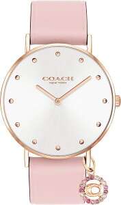 COACH 腕時計　14503884コーチ　PERRY ペリー ボーイズサイズ　36mm　ゴールドケース ピンクレザーベルト レディース　日常生活防水 アナログ 時計 ウォッチ 新生活　並行輸入品　プレゼント　クオーツ オフィス ビジネス　記念日