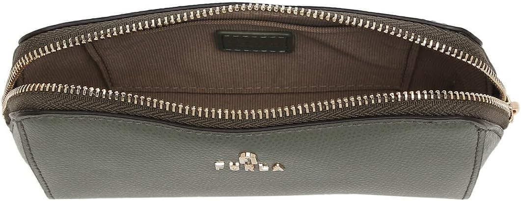 フルラ コスメポーチ 化粧ポーチ CAMELIA WE00449-ARE000-0J000 カーキ レザー レディース FURLA