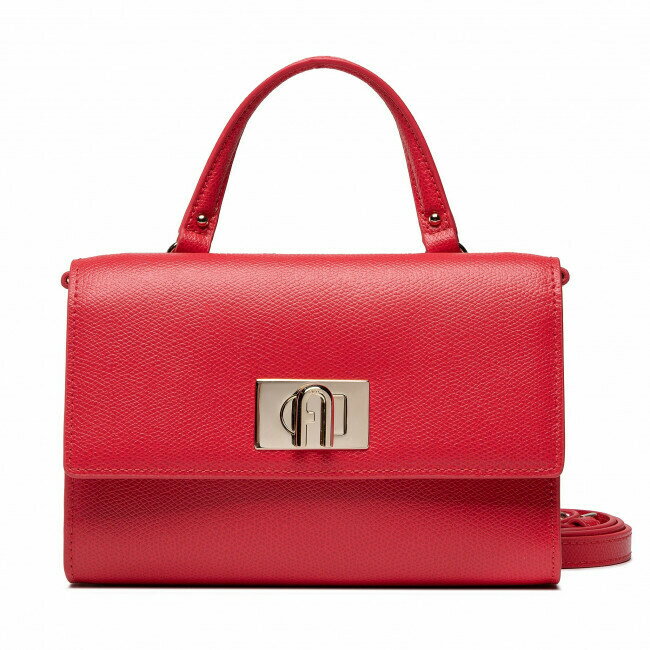 フルラ 可愛いショルダーバッグ レディース FURLA ショルダーバッグ　WE00235-ARE000-1265S　フルラ　クラシック バッグ グレインレザー　レッド ハンドバッグ　斜めがけ　並行輸入品　通勤　通学