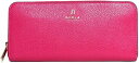 FURLA 長財布 WP00192-AX0732-0874S フルラ ラウンドファスナー マグノリア レザー エクストラ ラージ ジップ アラウンド スリム ウォレット ピンク レディース ブランドロゴ 小銭入れ付き 並行輸入品 通勤 通学