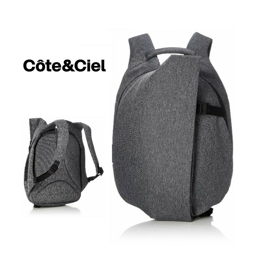 cote&ciel　バックパック　28492　コート&シエル　イサール　リュック　メンズ　レディース　ユニセックス　ISAR SMALL ECO YARN Laptop 13"　杢グレー　BlackMelange　収納 多機能　プレゼント 通勤　通学　並行輸入品