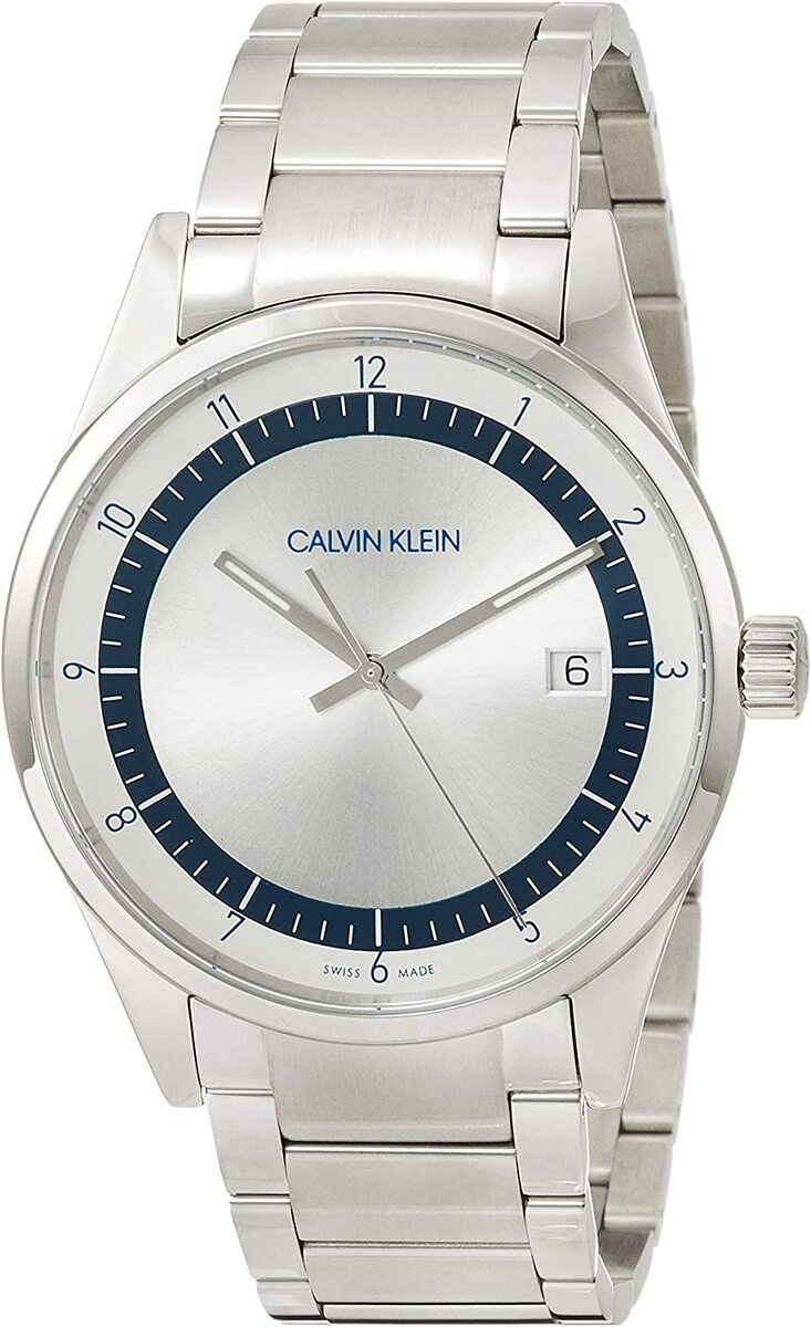 楽天ラプラージュ　楽天市場店CALVIN KLEIN 腕時計　KAM21146　カルバンクライCompletion（コンプリーション） 43mm　メンズ　クオーツ 　シルバーフェイス　 シルバーステンレスベルト　アナログ　スポーティ ビジネス プレゼント　記念日　並行輸入品