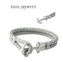 ポールヒューイット ブレスレット PAUL HEWITT　ブレスレット　 PH-PH-L-S-Gr-S　ポールヒューイット　レザー アンカーモチーフ レザー編み込み　Sサイズ PHREP アンカーモチーフ グレー×シルバー　誕生日 女性 ギフト プレゼント　並行輸入品