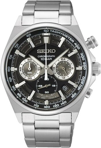 セイコー 腕時計 SSB397P1 ブラック シルバー メンズ SEIKO セイコー 腕時計 SSB397P1 ブラック シルバー メンズ SEIKO