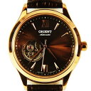 オートマチック 腕時計 レディース ブラウン ゴールド ORIENT オリエント Classic AUTOMATIC Open Heart Dial 自動巻き FDB0A001T0 ブランド