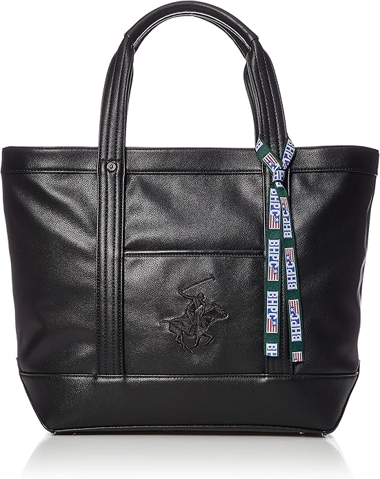 ビバリーヒルズポロクラブ トートバッグ BH2008N-BKBKBK ブラック シンプル レディース メンズ BEVERLY HILLS POLO CLUB 並行輸入品