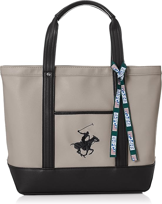 ビバリーヒルズポロクラブ トートバッグ BH2008N-GYBKGY グレー ブラック レディース メンズ BEVERLY HILLS POLO CLUB