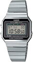 カシオ 腕時計 メンズ レディース ブラック シルバー チープカシオ A700W-1A CASIO