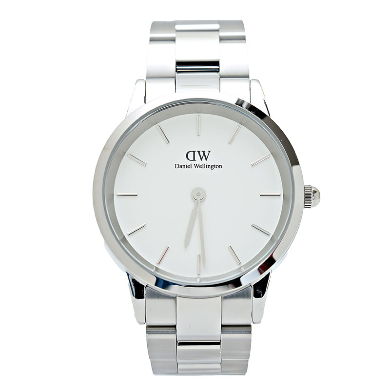 Daniel Wellington 腕時計 DW00100341 ダニエルウェリントン メンズ 並行輸入品 北欧 40mm Iconic Link ホワイトフェイス シルバーベルト アナログ スポーティ ビジネス ユニセックス 記念日 プレゼント