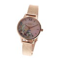 OLIVIA BURTON 腕時計 OB16EG157 オリビアバートン ミディダイヤル(30mm) エンチャントガーデン ローズゴールドメッシュ レディース 並行輸入品 プレゼント 記念日 クォーツ