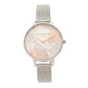 OLIVIA BURTON 腕時計 OB16VM20 オリビアバートン BIG DIAL 38mm ビッグ アブストラクト フローラル シルバーメッシュベルト レディース 平行輸入品 プレゼント 記念日 クォーツ