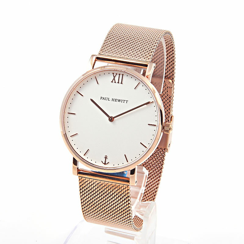 PAUL HEWITT 腕時計　PH-SA-R-ST-W-4M　ポールヒューイット　SAILOR LINE　39mm　レディース ローズゴールド メッシュベルト 海外モデル 誕生日 女性 ギフト プレゼント　並行輸入品