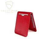 【VAULTSKIN】MANHATTAN 二つ折り財布 男女兼用 フロントポケット マネークリップ 英国製 1vau-MH_103 レッド(4)
