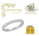 SWAROVSKI 指輪　5257465　スワロフスキー　Vittore XL リング　ラウンドカット, ホワイト, ロジウム・プレーティング　52サイズ　11 - 12号(16.4mm)　エタニティリング　クリスタル　シルバー　ホワイト　プレゼント 記念日 誕生日 アニバーサリー　並行輸入品