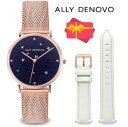 【ALLY DENOVO】 腕時計 AF5017-2 アリーデノヴ STARRY NIGHT BOX 36mm アベンチュリン ブルーストーン Rose Gold / White メンズ レディース ウォッチ プレゼント 並行輸入品 プレゼント 記念日