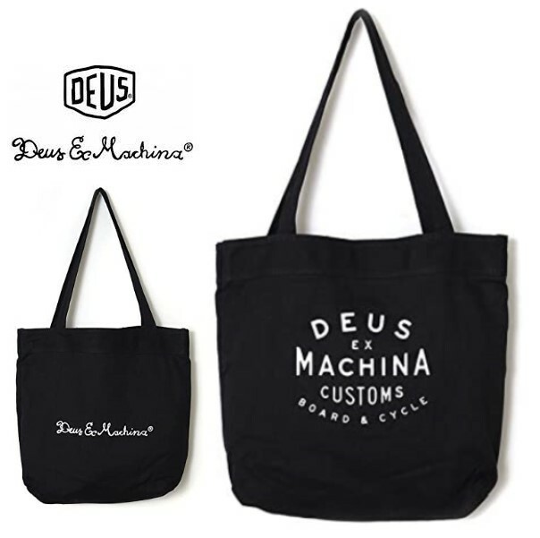 DEUS EX MACHINA デウスエクスマキナ DMF77777-BK シンプル トートバッグ　黒 NEW CLASSICS ブラック 並行輸入品 サブバッグ　キャンバストート　ユニセックス　エコバッグ　通学