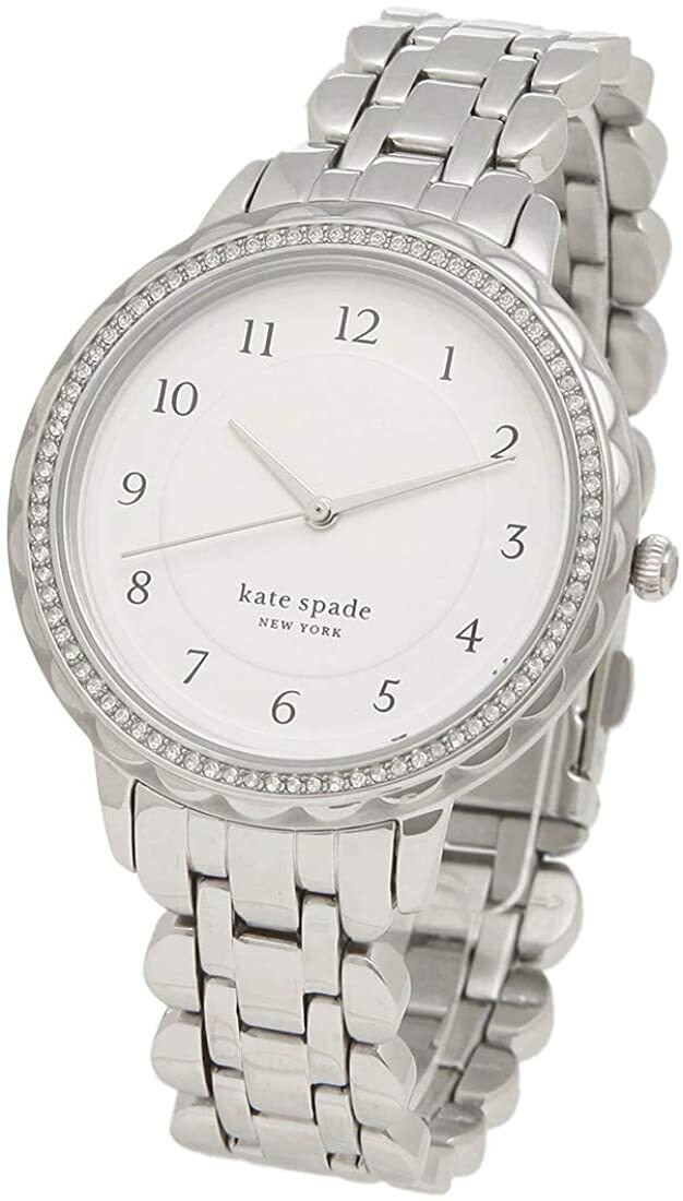 Kate Spade 腕時計 KSW1551　ケイトスペード　リストウォッチ レディース 白 シルバー 38MM 時計 ウォッチ ビジネス ファッション 新生活 プレゼント ギフト ガラス付き 並行輸入品