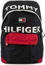 TOMMY HILFIGER リュックサック TC980HO9-TH-812-BK-RD トミーヒルフィガー ブランドロゴ ブラック×レッド Hollisバックパック ユニセックス 収納 多機能 並行輸入品 プレゼント 通勤 通学 カジュアル