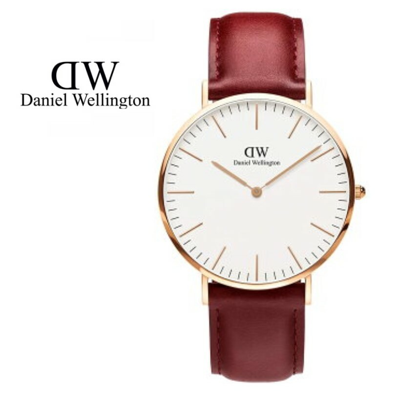 Daniel Wellington 腕時計　DW00100120　ダニエルウェリントン メンズ レディース 40mm　並行輸入品　 北欧　ブラウンベルト　ローズゴールドケース　アナログ　スポーティ ビジネス　ユニセックス　記念日　プレゼント