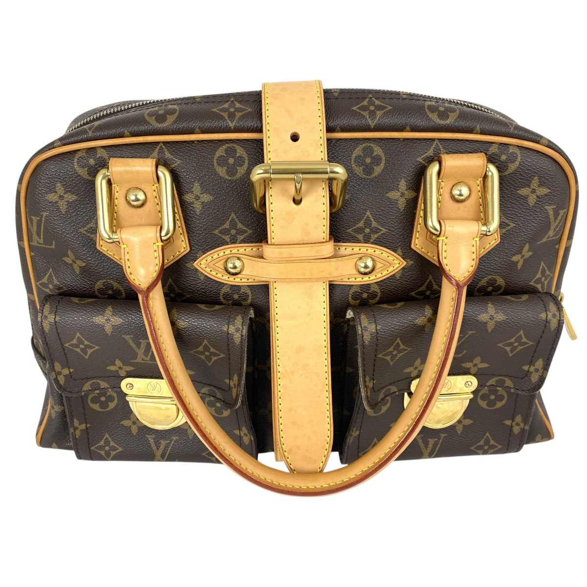 【中古】LOUIS VUITTON / ルイ・ヴィトン マンハッタンGM レディース ブラウン 【コンディション：中古A】(4.0)