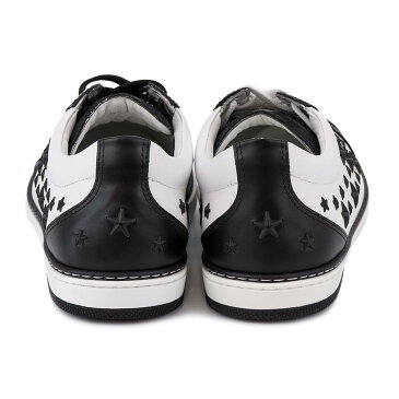 JIMMY CHOO ジミーチュウ ジミーチュー ローカットスニーカー CASH ATQ メンズ マットエナメル スタースタッズ付き 靴 BLACK/WHITE