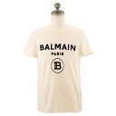 【後払い可】BALMAIN HOMME バルマン オム 半袖Tシャツ TH11601I203 メンズ GAB BLANC/NOIR WHITE/BLACK