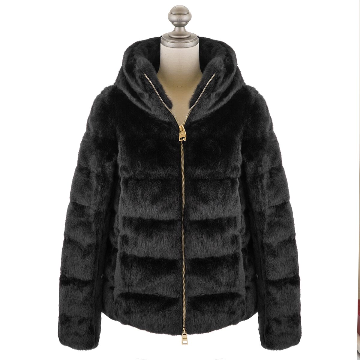 ファージャケット HERNO ヘルノダウンジャケット 2022年-2023年秋冬新作 PI1166D 12354 LADY FAUX FUR LADY FAUX FUR レディース 女性 エコファー ダウンコート ファーコート 9300 NERO ブラック