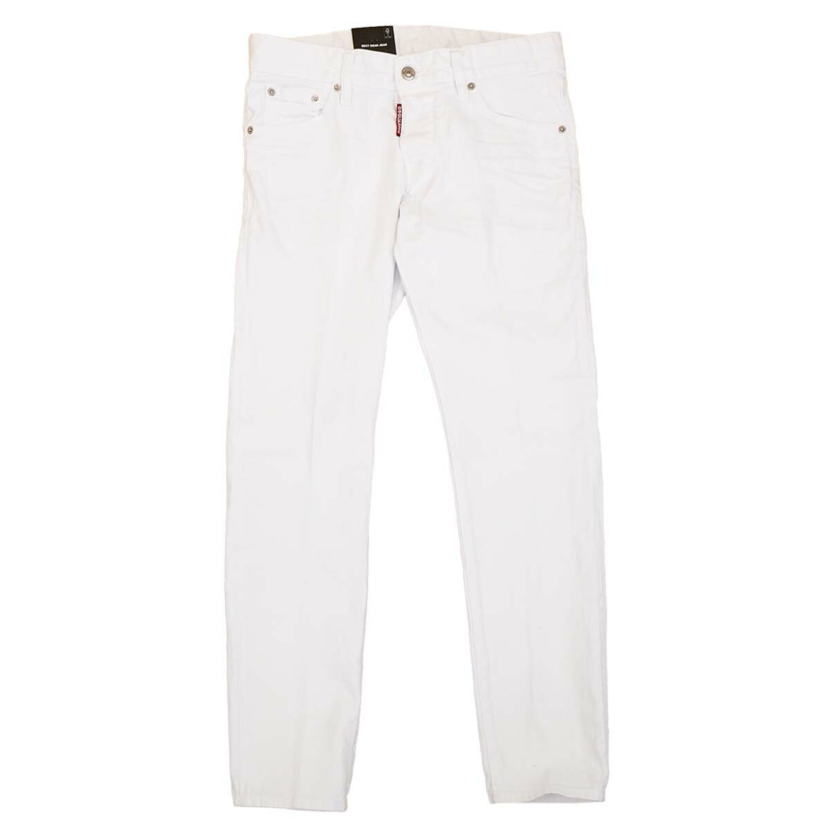 DSQUARED2 ディースクエアード デニム S71LB1151 S39781 SEXY DEAN JEAN メンズ 男性 ボタンフライ ジーンズ 100 WHITE ホワイト