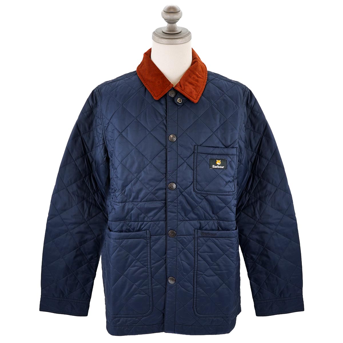 バブアー ジャケット メンズ 2023年-2024年秋冬新作 BARBOUR×MAISON KITSUNE バブアー×メゾンキツネ ジャケット MQU1735 X MK KENNING QUILT メンズ 男性 レディース 女性 ユニセックス 男女兼用 コラボ アウター キルティング ブルゾン NY71 DK NAVY ネイビー