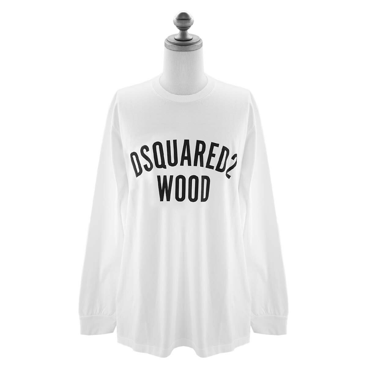 DSQUARED2 ディースクエアード ロングTシャツ S71GD1317 S20694 SKATER FIT メンズ 男性 長袖 100 WHITE ホワイト