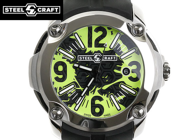 STEELCRAFT スティールクラフト 腕時計 RGQ3C02A00P メンズ 男性 ウォッチ スイスメイド ブラック ブルー グリーン ホワイト ピンク イエロー クオーツ