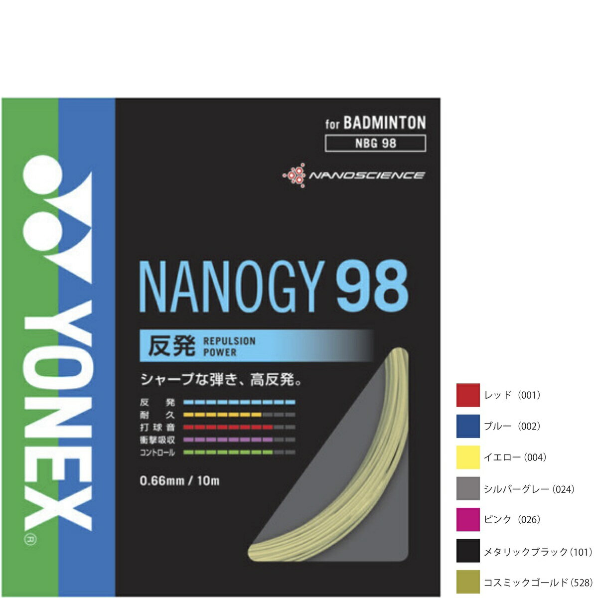 【ポイント5倍】★14時までのご注文で即日出荷★NANOGY98 ナノジー98 NBG98 ヨネックス YONEX バドミントン　ガット　ストリング　LARKS ラークス