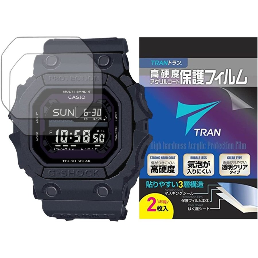 【送料無料】液晶保護フィルム TRAN トラン(R) CASIO 腕時計 G-SHOCK ジーショック 対応液晶保護フィルム 2枚セット 高硬度アクリルコート ...