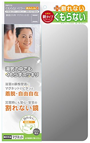 【初売り41.5倍＆クーポン配布】東プレ 浴室ミラー 曇らない 浴室鏡 マグネットタイプ 縦29.5×横21.5cm 厚さ5mm 割れない 樹脂製ミラー 日本製 あんしんプラス