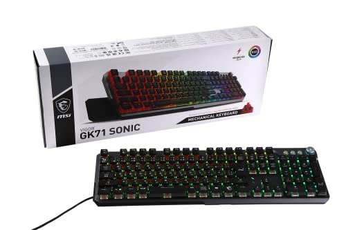 【マラソン最大47倍】MSI VIGOR GK71 SONIC JP ゲーミングキーボード SonicRedスイッチ KB596