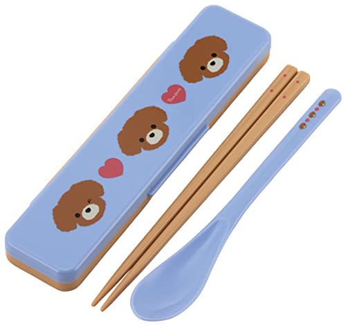 【マラソン最大46倍】スケーター (skater) コンビセット 箸 スプーン セット Pompon's イヌ 18cm 抗菌 大人用 日本製 CCS3SAAG-A