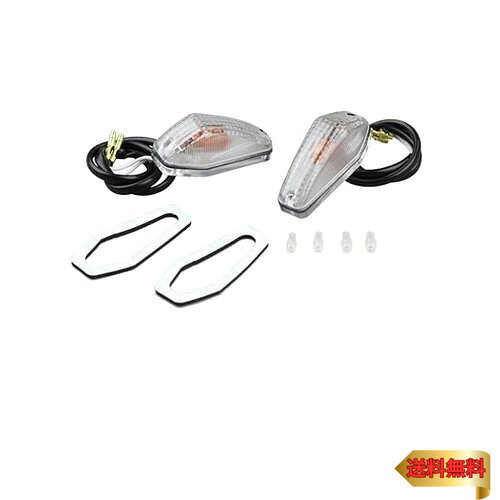 ポッシュフェイス(POSH FAITH) バイク用品 貼り付けウインカー エアロシャープミニタイプ(2個入り) 12V10W電球付 クリアーレン